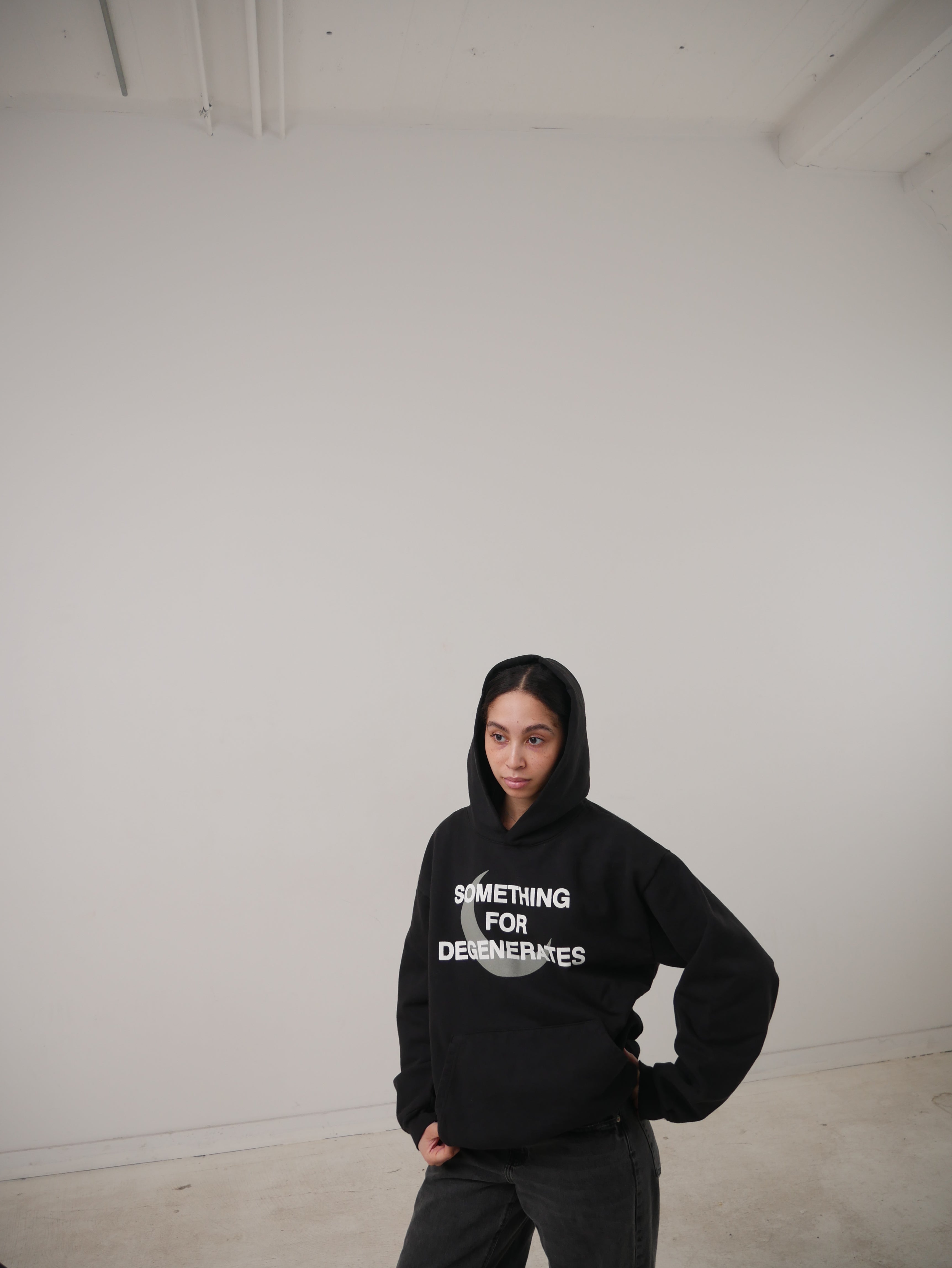 "GRAY CRESCENT" HOODIE